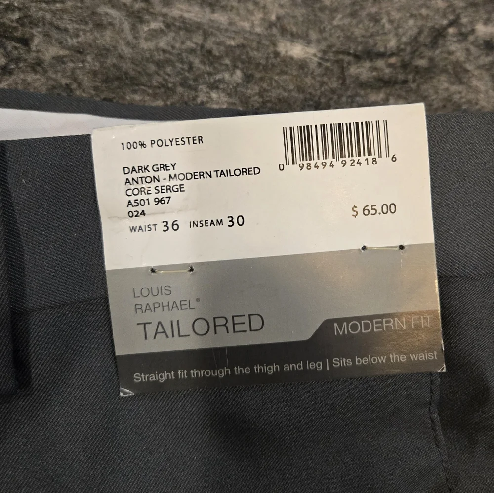 (NWT) LOUIS RAPHAEL Tailored Dress Pants - Picture 2 of 4